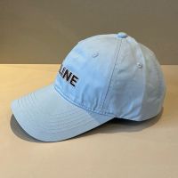 Celine Letter Embroidery Baseball Cap in Cotton Blue