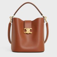 Celine Medium Louise Bucket Bag in Smooth Calfskin Brown