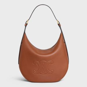 Celine Medium Heloise Bag in Supple Grained Calfskin Brown
