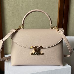 Celine Medium Nino Bag in Supple Grained Calfskin Apricot