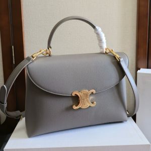 Celine Medium Nino Bag in Supple Grained Calfskin Grey