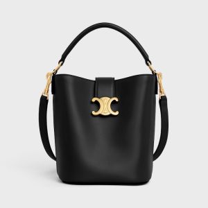 Celine Small Louise Bucket Bag in Smooth Calfskin Black