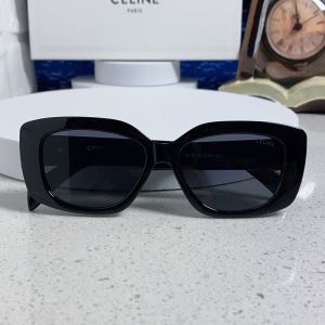 Celine 3370 Triomphe Rectangular Sunglasses in Acetate Black
