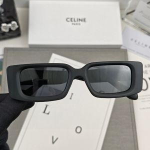 Celine 55148 Triomphe Rectangular Sunglasses in Acetate Black