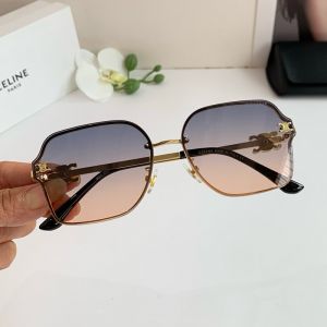 Celine 9033 Triomphe Square Sunglasses in Metal and Acetate Brown