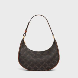 Celine Ava Bag in Triomphe Canvas Brown