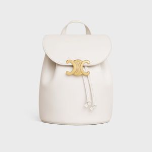 Celine Bonnie Backpack in Smooth Calfskin White