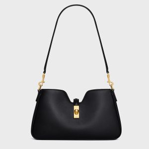 Celine Camille 16 Soft Shoulder Bag in Smooth Calfskin Black