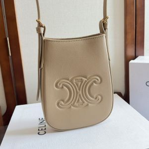 Celine Heloise Phone Pouch in Supple Calfskin Beige