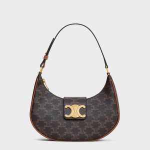 Celine Medium Ava Triomphe Bag in Triomphe Canvas Brown