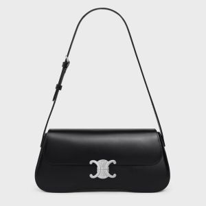 Celine Medium Lola Bag in Shiny Calfskin Black/Silver