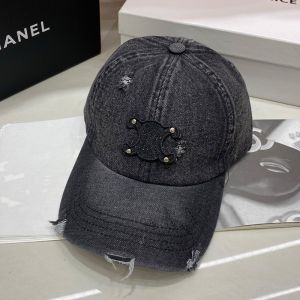 Celine Rivet Triomphe Baseball Cap in Denim Black