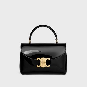 Celine Teen Nino Bag in Patent Leather Black