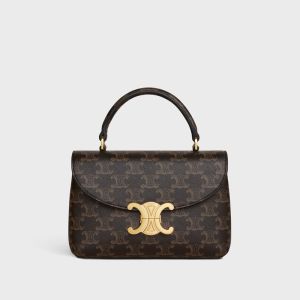 Celine Teen Nino Bag in Triomphe Canvas Brown