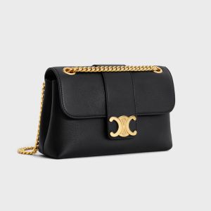 Celine Teen Victoire Bag in Supple Calfskin Black