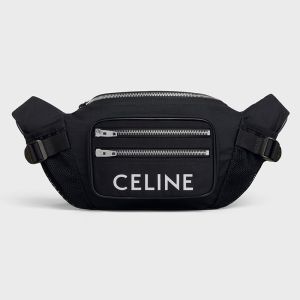 Celine Trekking Belt Bag in Nylon with Celine Print Black