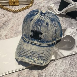 Celine Triomphe Baseball Cap in Denim Blue