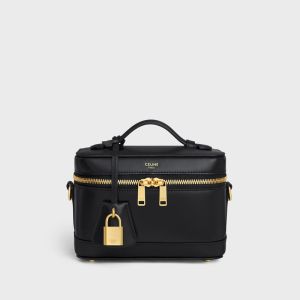 Celine Vanity Case in Smooth Calfskin Black
