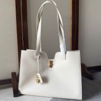 Celine Cabas 16 Bag in Smooth Calfskin White