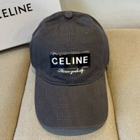 Celine Logo Patch Baseball Cap in Cotton Black