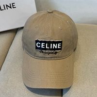 Celine Logo Patch Baseball Cap in Cotton Brown