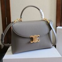 Celine Medium Nino Bag in Supple Grained Calfskin Grey