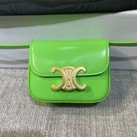 Celine Mini Claude Bag in Shiny Calfskin Green