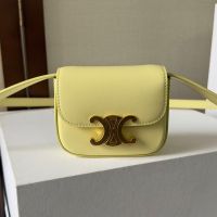 Celine Mini Claude Bag in Shiny Calfskin Lemon