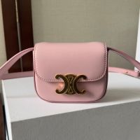 Celine Mini Claude Bag in Shiny Calfskin Light Pink