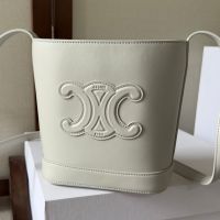 Celine Mini Bucket Bag Cuir Triomphe in Smooth Calfskin Khaki