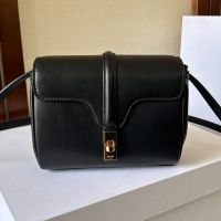 Celine Mini Soft 16 Bag in Smooth Calfskin Black