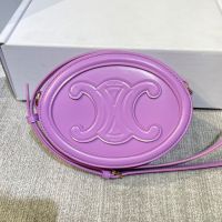 Celine Small Oval Bag Cuir Triomphe in Smooth Calfskin Purple