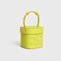 Celine Small Box Shoulder Bag Cuir Triomphe in Calfskin Yellow