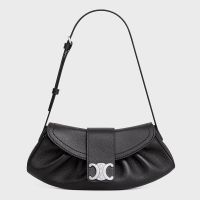 Celine Teen Polly Bag in Supple Calfskin Black
