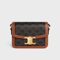 Celine Teen Triomphe Bag in Triomphe Canvas Brown