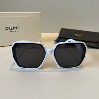 Celine 2321 Triomphe Square Sunglasses in Acetate Blue