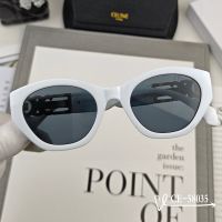 Celine 58035 Triomphe Cat Eye Sunglasses in Acetate White