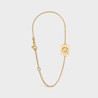 Celine Alphabet Bracelet with Letter Q in Brass with Gold Finish Gold