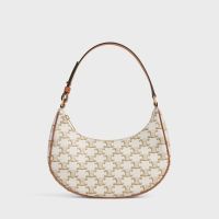 Celine Ava Bag in Triomphe Canvas White