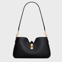 Celine Camille 16 Soft Shoulder Bag in Smooth Calfskin Black
