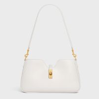 Celine Camille 16 Soft Shoulder Bag in Smooth Calfskin White