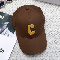 Celine Initial Baseball Cap in Cotton Brown