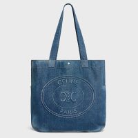 Celine Large Cabas Bag in Denim Blue