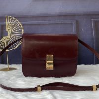 Celine Medium Classic Bag In Box Calfskin Burgundy