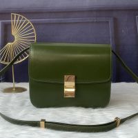 Celine Medium Classic Bag In Box Calfskin Green