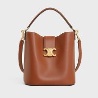 Celine Medium Louise Bucket Bag in Smooth Calfskin Brown