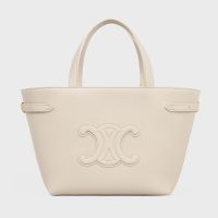 Celine Mini Cabas Anais Bag Cuir Triomphe in Grained Calfskin Beige