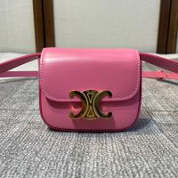 Celine Mini Claude Bag in Shiny Calfskin Rose
