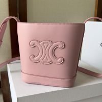 Celine Mini Bucket Bag Cuir Triomphe in Smooth Calfskin Pink