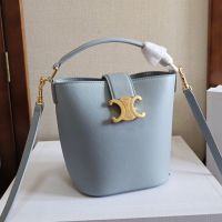Celine Mini Louise Bucket Bag in Smooth Calfskin Blue